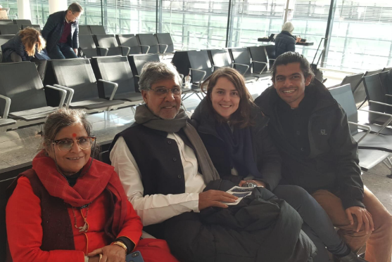  En route to Davos, WHT Scholars met and interfaced with global leaders and changemakers on behalf of the Trust. Pictured here with Nobel Prize Laureate,  Kailash Satyarthi , who shares the prize with Malala Yousafzai, 