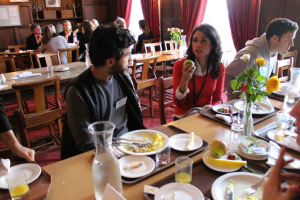  Breakfast in the grand dining room with Ana Lucia and Alan.  