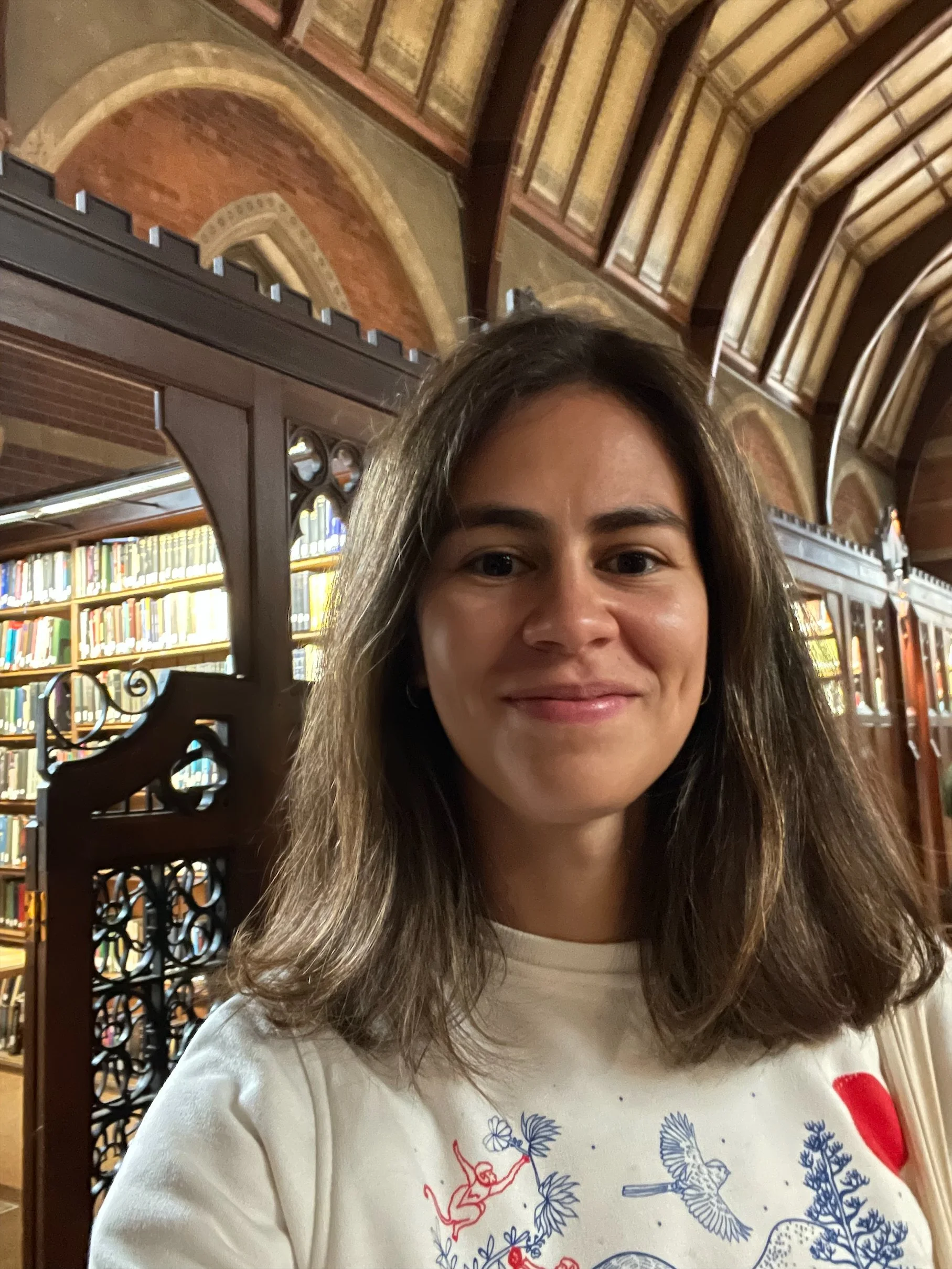 Luisa at library