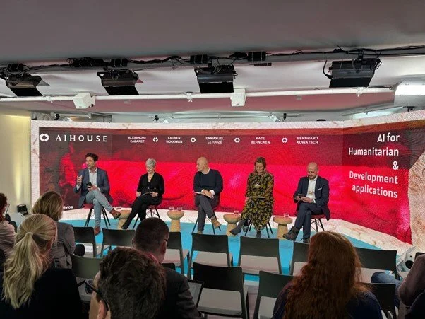 Delving into discussions on harnessing the power of AI for humanitarian and development application at AI House