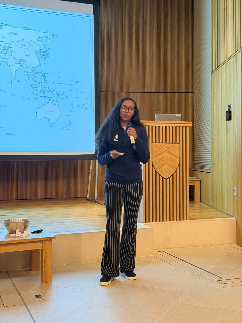 Delina presenting