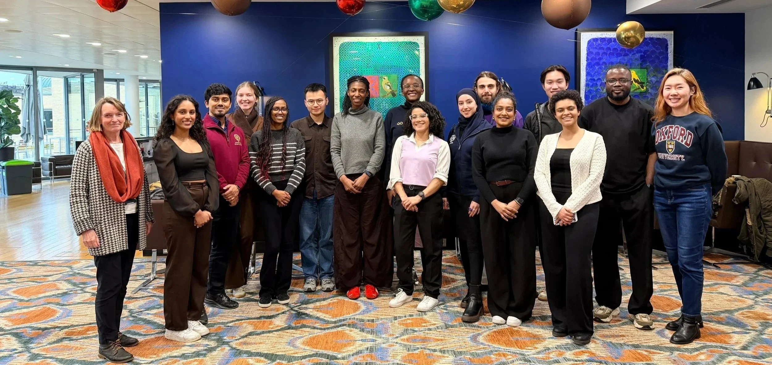 WHT Scholars with Sharon White (DBE, Member of the House of Lords of the United Kingdom), pictured seventh from left.